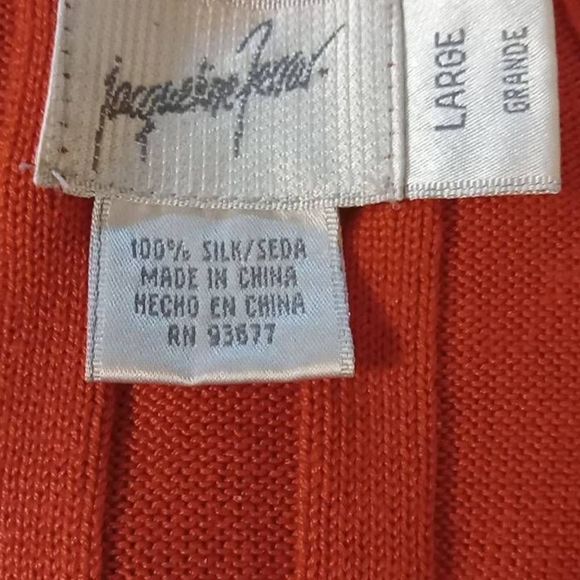 Jacqueline Ferrar Silk Red Women's‎ Size Large Blouse - Picture 6 of 6